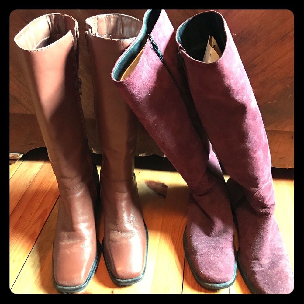 2 pair size 7 leather boots nDe in Brazil